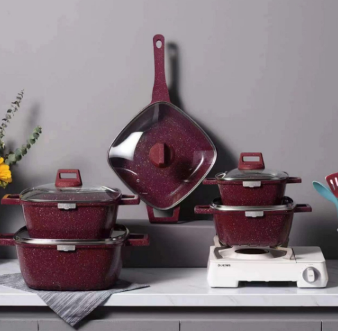 外贸出口铝锅25件套 non-stick cookware25Piece imperial pot