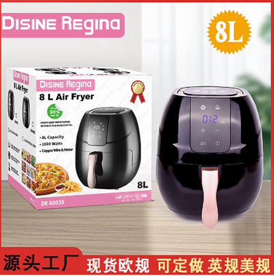 新款空气炸锅8L智能款家用电炸锅外贸出口欧规英文 air fryer