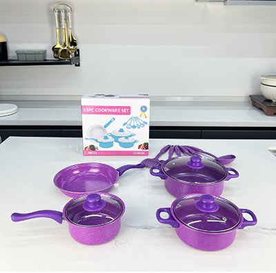 外贸出口厨具麦饭石新款拆卸13件套炒锅 奶锅 汤锅 13PC COOKWARE六B0-2-3