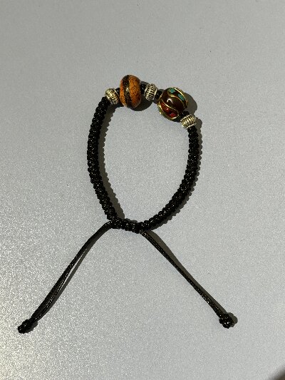 094新中式复古藏珠手链民族风小众高级感编织串珠手饰天然石国风手绳