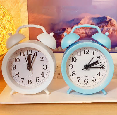 创意儿童静音指针闹钟多功能卧室客厅小巧时钟可悬挂简约个性闹钟六B2-1-2