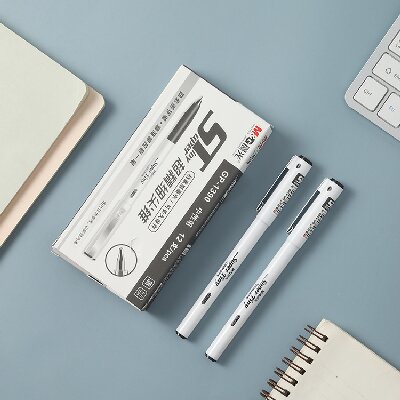 晨光超精细尖锥中性笔必备签字GP1390 0.5mm（蓝）拔盖ST笔头普通油墨