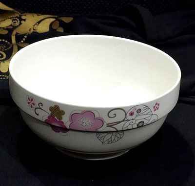 （二级）百款花型随机5寸护边个性创意陶瓷加厚碗饭碗---运输破损自理无售后