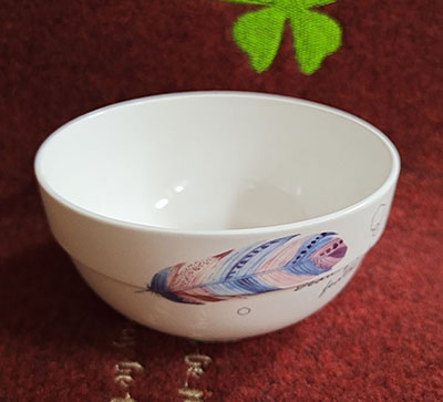 （二级）百款花型随机5寸护边个性创意陶瓷加厚碗饭碗---运输破损自理无售后