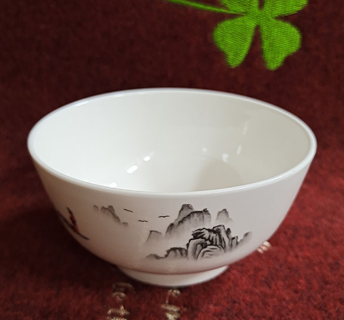 （二级）百款花型随机5寸护边个性创意陶瓷加厚碗饭碗---运输破损自理无售后