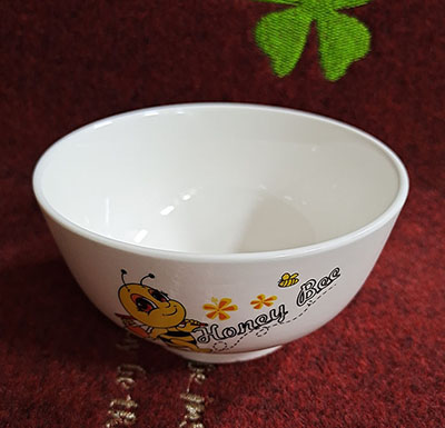（二级）百款花型随机5寸护边个性创意陶瓷加厚碗饭碗---运输破损自理无售后