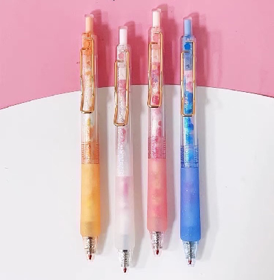 AGPJ7212 出发光樱号黑0.5mm（黑）按动中性笔