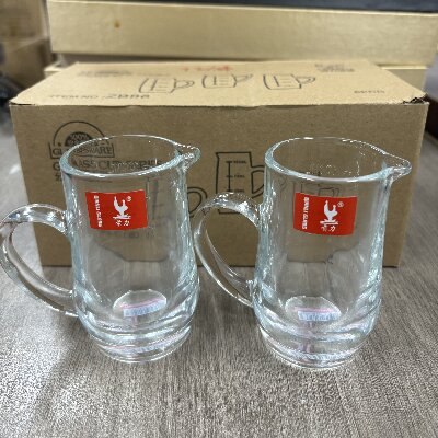ZB96白酒分酒器家用饭店带刻度玻璃分酒壶酒盅量酒器家用二两酒壶100ML六2号ZBJ4-1-1