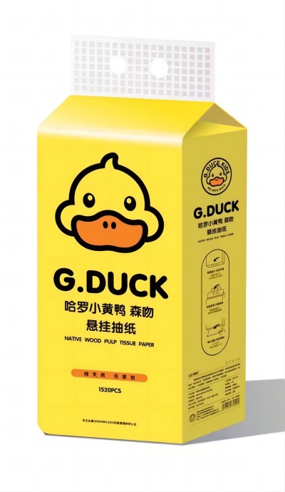 小黄鸭抽纸1280张 家用悬挂式面巾纸卫生纸餐巾纸 可湿水面纸厕纸-六ZBJ-2号-1-3