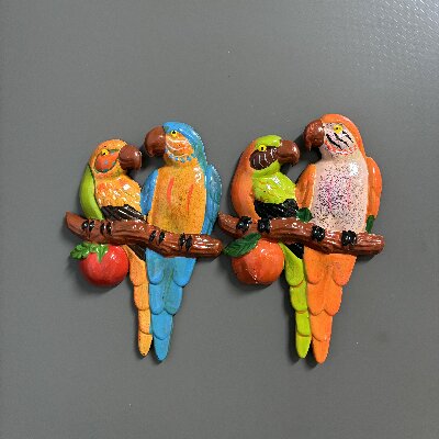 创意冰箱贴仿真鹦鹉磁力贴留言贴磁性贴八B20-3-3