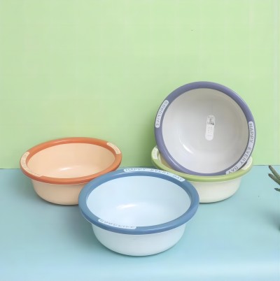 CX-7101小号加厚洗脸盆圆形塑料盆子家用厨房洗菜盆洗脚洗衣盆 80个/箱六六B6-1-1