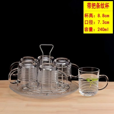 （72/件）BJZB-2412-6带把玻璃杯家用客厅耐热喝水杯泡茶杯 六B19-4-1