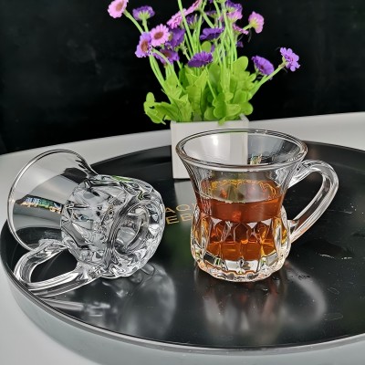 （72/件）BJZB-2402-2家用无铅玻璃把杯花茶杯咖啡杯透明玻璃杯 六B15-1-1