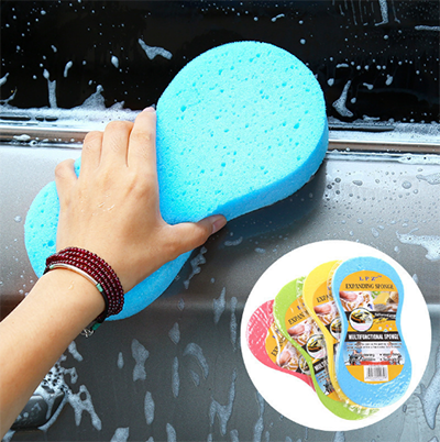 （中号）洗车八字海绵大号去污擦车吸水海绵 高密度蜂窝 压缩海绵洗车工具六B23-2-2