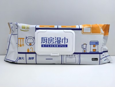 1200厨房湿巾80抽去油去污家用油烟机清洁强力去油污湿纸巾30/件六B36-3-1