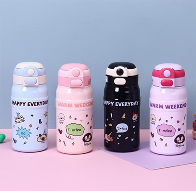 ZM-8169双饮吊带儿童壶卡通316不锈钢儿童保温杯户外便携吸管杯50只/箱六B43-4-4