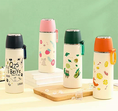 ZM-8130高真空全钢盖304不锈钢350ML卡通子弹头保温杯子50/箱三ZBJ6-3-4