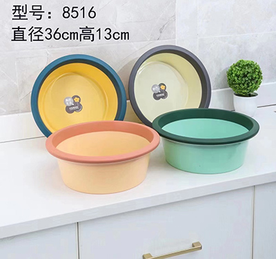 CX-8516甜甜圈双色脸盆塑料盆家用大号盆子80/箱B28-1-1