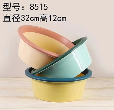 CX-8515甜甜圈双色脸盆塑料盆家用大号盆子100/箱.B21-1-1
