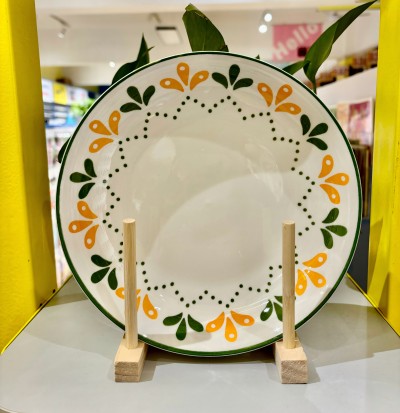 （一级）8.3寸全彩中式复古家用陶瓷盘子圆盘菜盘-点点幸运 60/件六A8-2-1