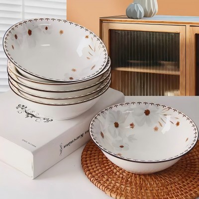 90/件（优级）6寸斗碗陶瓷碗家用餐具汤碗面碗-欣雅名苑六A3-2-1