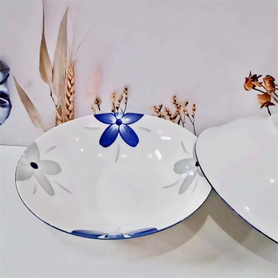 90/件（优级）6寸斗碗陶瓷碗家用餐具汤碗面碗-手绘缤纷六A3-2-1