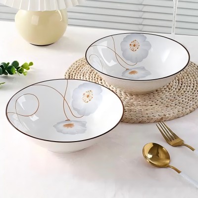 90/件（优级）6寸斗碗陶瓷碗家用餐具汤碗面碗-岁月静好六A6-1-1