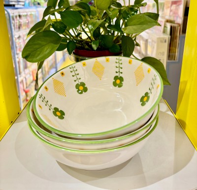 60/件（优级）7寸甄古碗陶瓷碗家用餐具汤碗面碗-夏花六B8-4-1