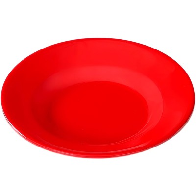 （18cm）特价处理-黑红密胺圆盘火锅菜盘饭盘塑料自助餐盘六B41-4-1