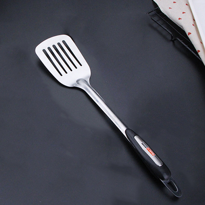 (加厚) 黑色隔热手柄煎铲 不锈钢厨具 厨房用具炒菜烹饪铲勺六B35-2-1
