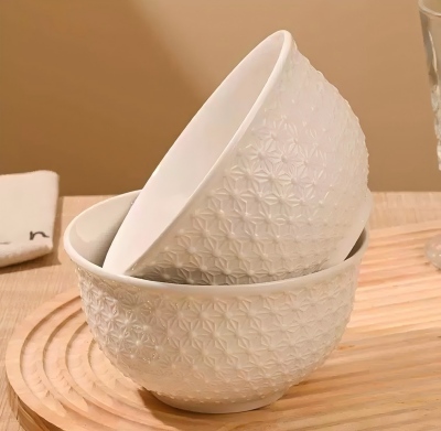 5寸罗汉碗家用早餐燕麦碗陶瓷米饭碗 100/件六2号ZBJ5-2-1