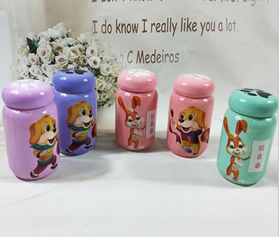 炫彩动物随手杯小艾玻璃杯卡通图案玻璃瓶-狐狸八B27-2-1