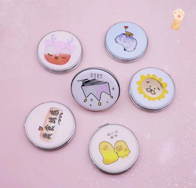 030A甜美流沙化妆镜便携式折叠双面镜36/件八A6-1-2