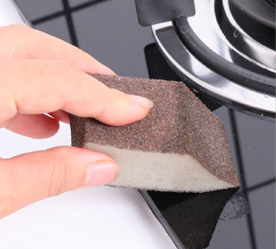金刚砂海绵擦去污除铁锈垢厨房清洁刷碗洗锅刷八B41-1-2