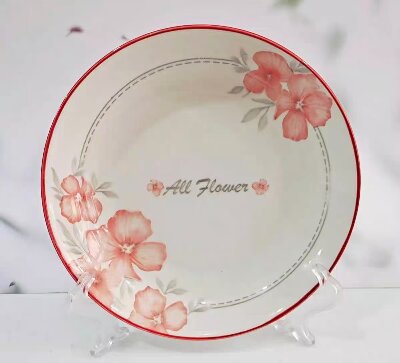 2504（优级）7寸饭盘高颜值餐盘简约菜盘全彩陶瓷盘 70/件八A8-2-1