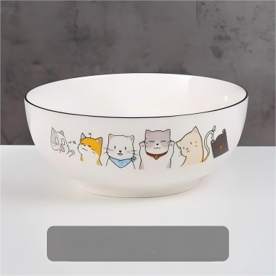 （一等）6寸面碗陶瓷日式饭碗家用陶瓷碗面条碗60/件八A5-2-1