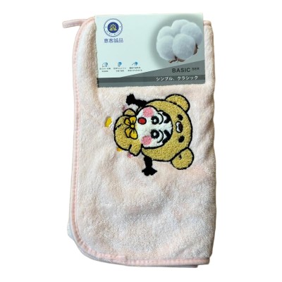 （日式品牌）075珊瑚绒开心女孩毛巾纯棉吸水洗脸柔软速干不掉毛洗澡家用不起球 不掉色