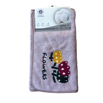 （日式品牌）079珊瑚绒花朵毛巾纯棉吸水洗脸柔软速干不掉毛洗澡家用不起球 不掉色