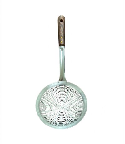 （日式品牌）不锈钢福艺木纹方孔漏018不锈钢大号漏勺家用厨房油炸漏勺过滤网漏勺网