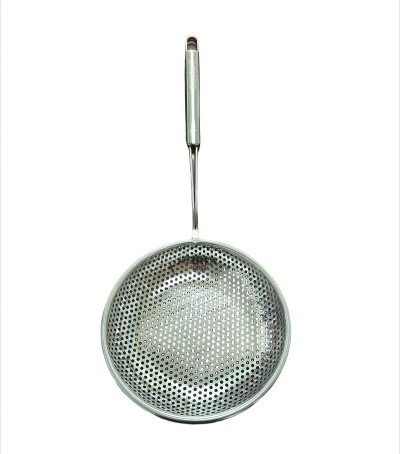 （日式品牌）不锈钢方柄漏勺020升级加厚不锈钢漏勺捞面条必备厨房大号过滤网加厚家用厨房油炸漏网