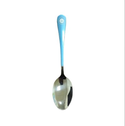 （日式品牌）万桔如意厚光柄彩银一号尖勺不锈钢勺子叉子套装家用成人汤勺吃饭勺长柄调羹