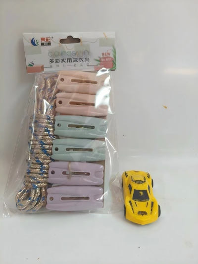 601多彩实用晾衣架+粗绳 288/件