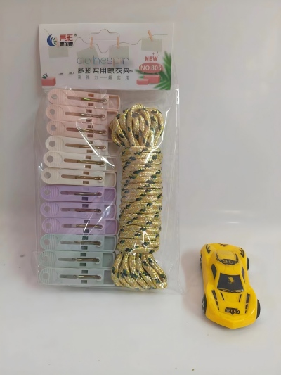805多彩实用晾衣架+粗绳 288/件