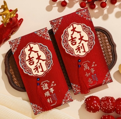 （2支装）立体流苏千元红包袋 600/件