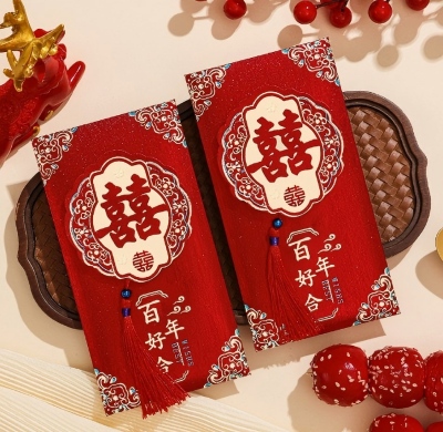 （2支装）立体流苏千元红包袋 600/件