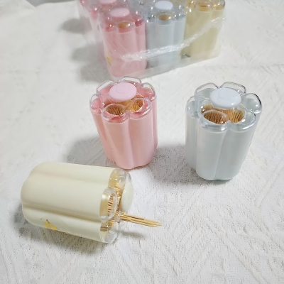 MQ-833太阳花牙签盒花朵牙签盒家用清洁一次性卫生牙签 360/件八B38-1-2