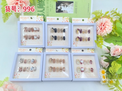 996穿戴甲指甲贴秋冬氛围立体美甲贴手工穿戴甲 600/件