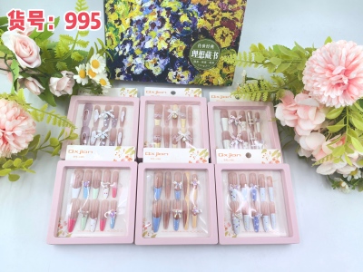 995穿戴甲指甲贴秋冬氛围立体美甲贴手工穿戴甲 600/件