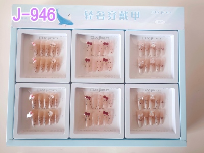 946穿戴甲指甲贴秋冬氛围立体美甲贴手工穿戴甲 600/件