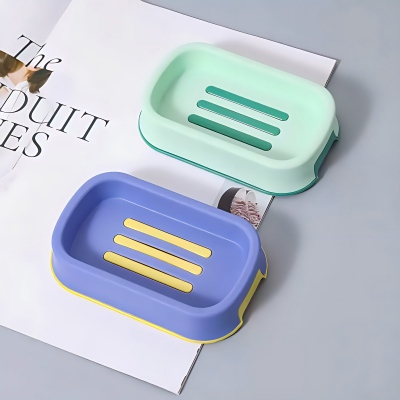 6855-（2个装）双层沥水肥皂盒浴室卫生间皂盒 120/箱